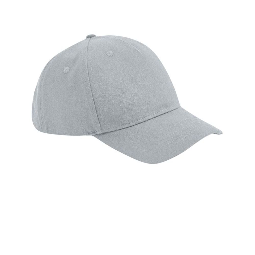 Beechfield 5 Panel Baseball Cap / Light Grey